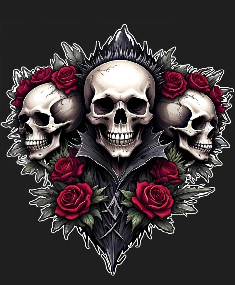 skull collection tee-shirt tête de mort rock gothique halloween Satan