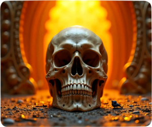 tapis de souris tete de mort skull dark gothique gamer cadeau (10)