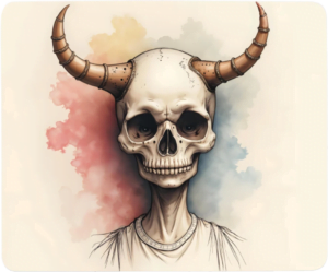 tapis de souris tete de mort skull dark gothique gamer cadeau (17)