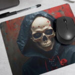 tapis de souris tete de mort skull gothique cadeau tête de mort gamer pas cher