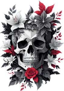 tee-shirt tete de mort skull gothique personnalisé original cadeau