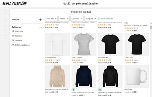 cadeau tête de mort gothique rock personnalisé