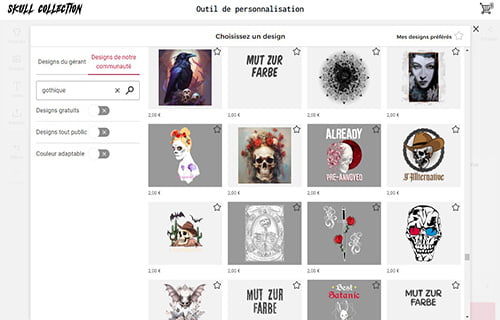 cadeau tête de mort gothique rock personnalisé