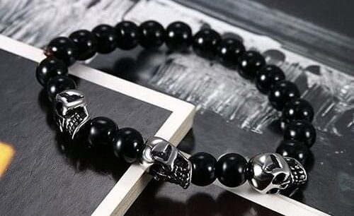 bracelet tete de mort homme 1