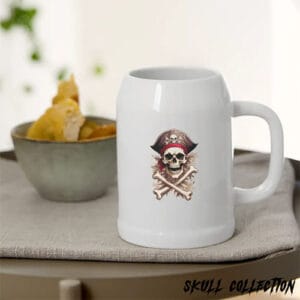 chope a biere pirate tete de mort skull jolly roger
