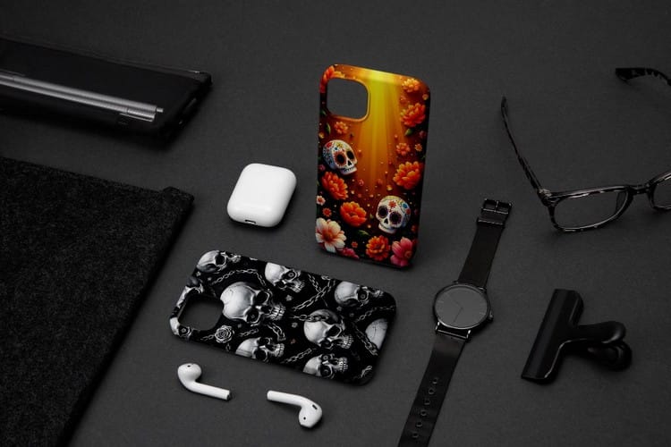 coque protection iphone tete de mort mexicaine skull gothique idee cadeau