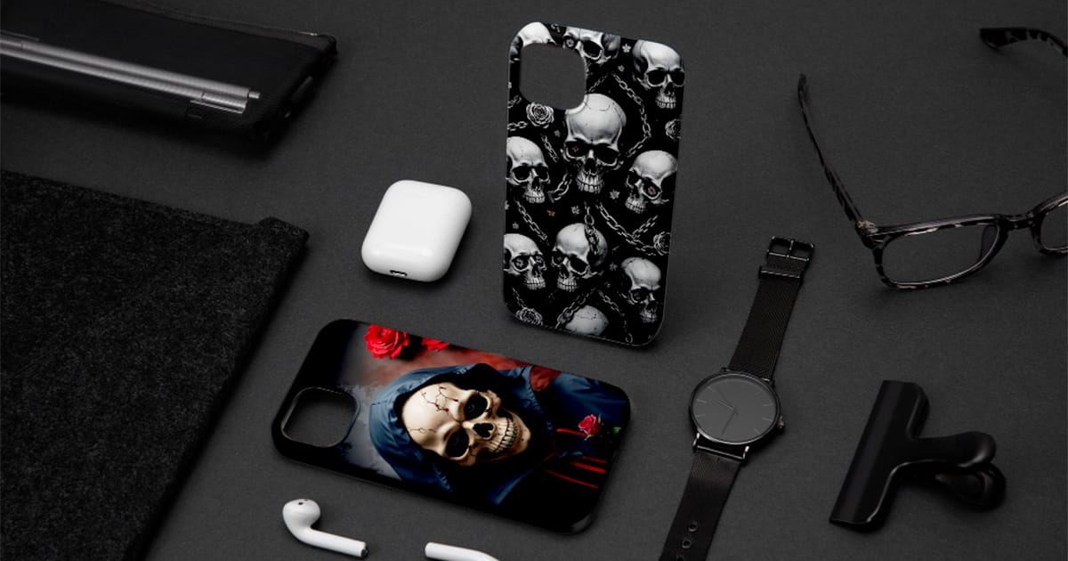 iphone coque de protection tête de mort skull gothique vente en ligne