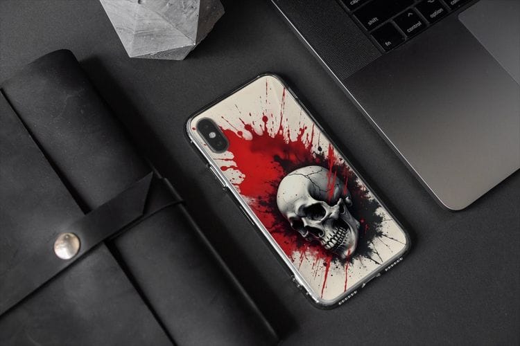 iphone coque de protection tête de mort skull originale cadeau