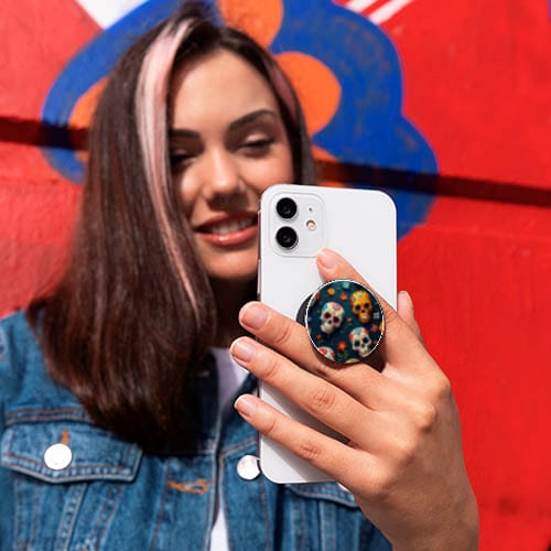 phone grip skull accessoire telephone