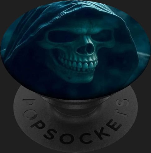 popsockets tete de mort gothique skull visage squelette brume cadeau