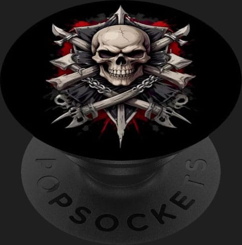 popsockets tete de mort skull gothique chaines os cadeau smartphone