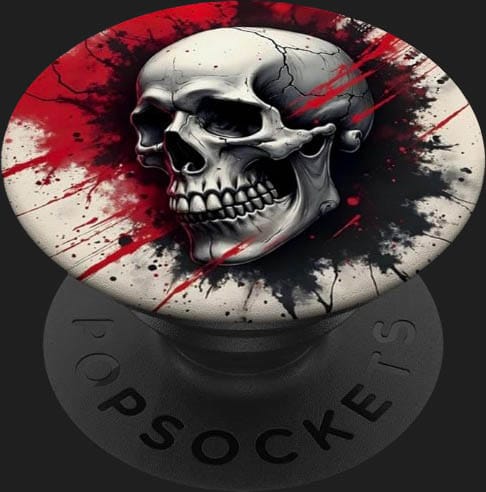 popsockets tête de mort skull gothique idée cadeau accessoire téléphone