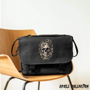 sac noir gothique skull tete de mort