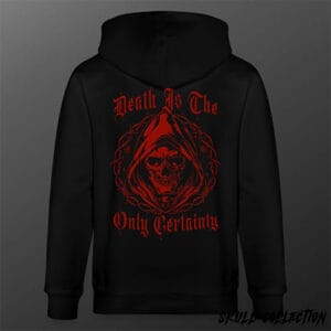 veste capuche gilet sweat gothique death skull tete de mort homme